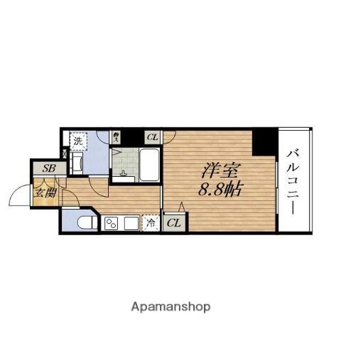 TOPAZ ESAKA(1K/9階)の間取り写真