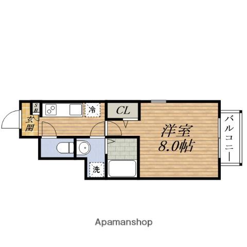 アネックス藤 イースト(1K/1階)の間取り写真