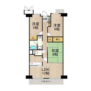 サワン東太田(3LDK/1階)の間取り写真