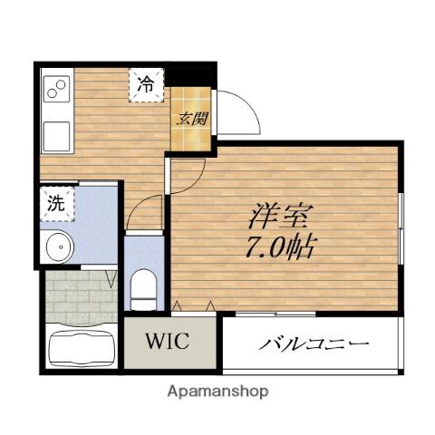 FUJIPALACE吹田金田ノース(1K/2階)の間取り写真