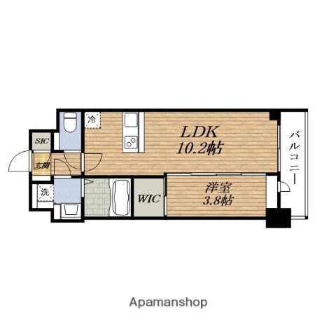 スプランディッドESAKAⅢ(1LDK/4階)の間取り写真
