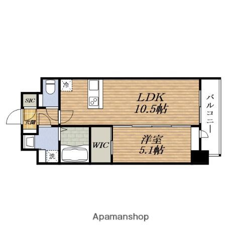 スプランディッドESAKAⅢ(1LDK/9階)の間取り写真