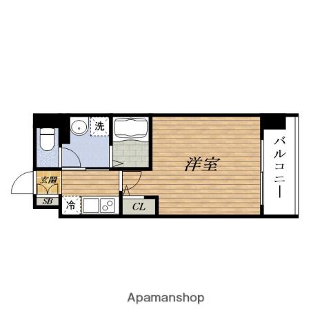 LUXE東三国プラス(1K/5階)の間取り写真