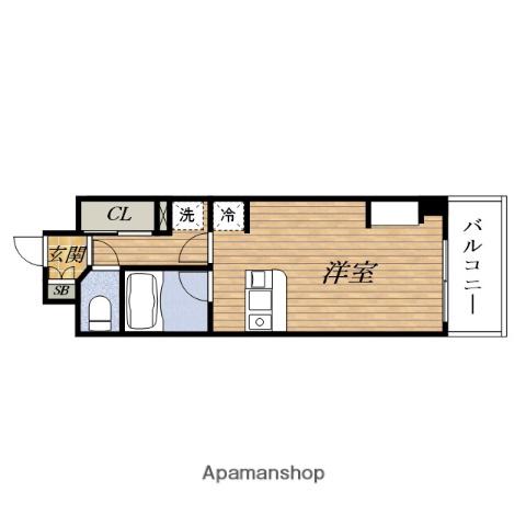 THE MUTUAL ESAKA(ワンルーム/9階)の間取り写真