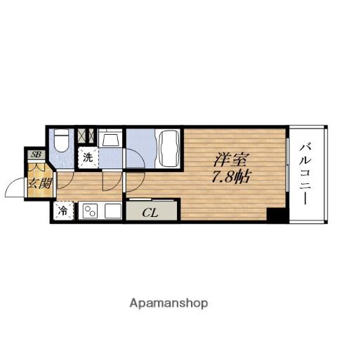 THE MUTUAL ESAKA(1K/5階)の間取り写真