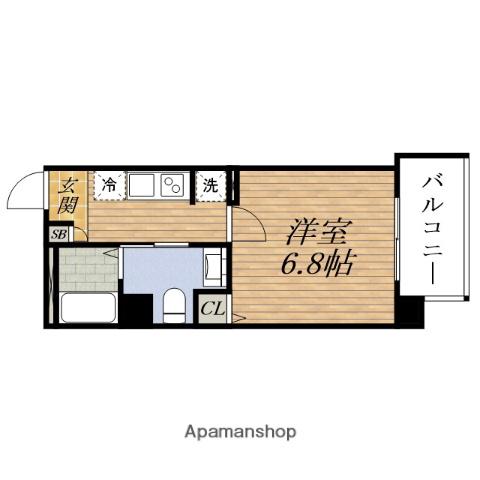 レグルス吹田元町(1K/8階)の間取り写真