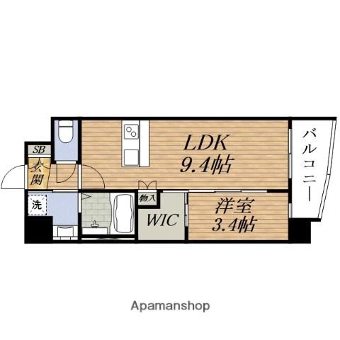 SERENITE ESAKA MIRAKU(1LDK/4階)の間取り写真