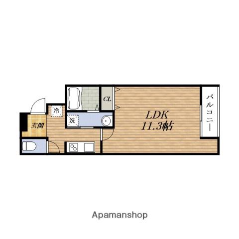 フジパレス東正雀(1K/1階)の間取り写真