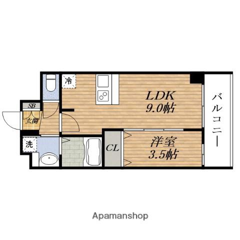 PRESSANCE塚本ベラビィ(1LDK/14階)の間取り写真