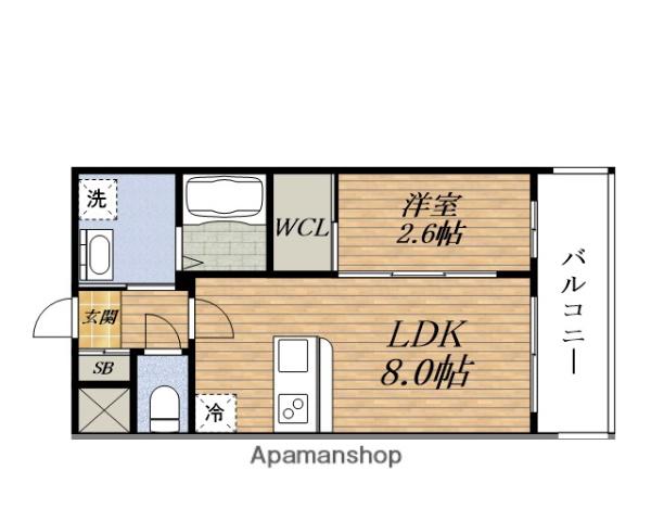 SERENITE新大阪ミラク壱番館(1LDK/4階)の間取り写真