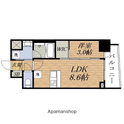 SERENITE ESAKA GRANDE(1LDK/3階)の間取り写真