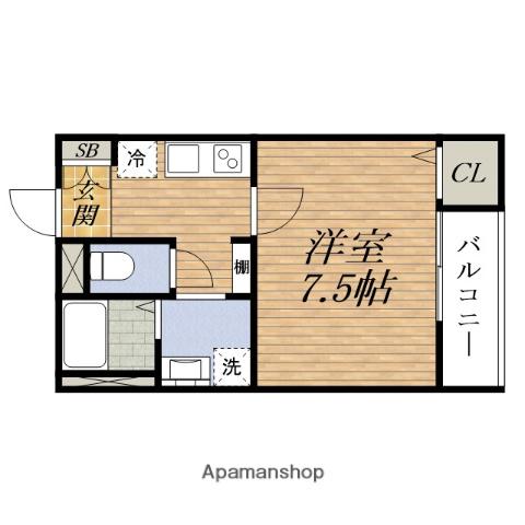 PREGNO456(1K/1階)の間取り写真