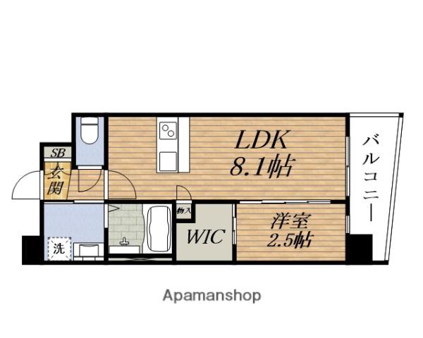 SERENITE新大阪ミラク弐番館(1LDK/6階)の間取り写真