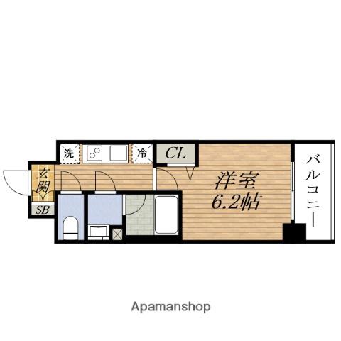 ファーストフィオーレESAKAGARDEN(1K/7階)の間取り写真