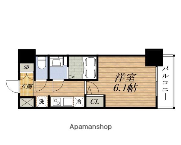 ESTEM COURT大阪グラビティ(1K/6階)の間取り写真