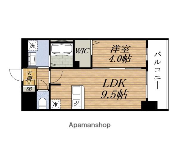 S-RESIDENCE東三国AMANTE(1LDK/9階)の間取り写真