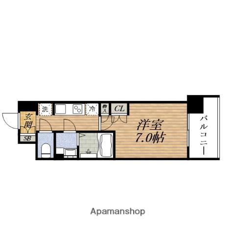 COMFORIA江坂江の木町Q(1K/10階)の間取り写真