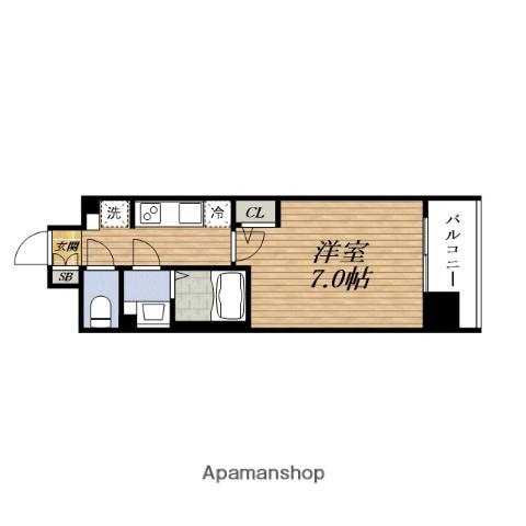 COMFORIA新大阪宮原Q(1K/9階)の間取り写真