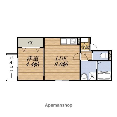 ピノコLA-CREA上新庄(1LDK/2階)の間取り写真