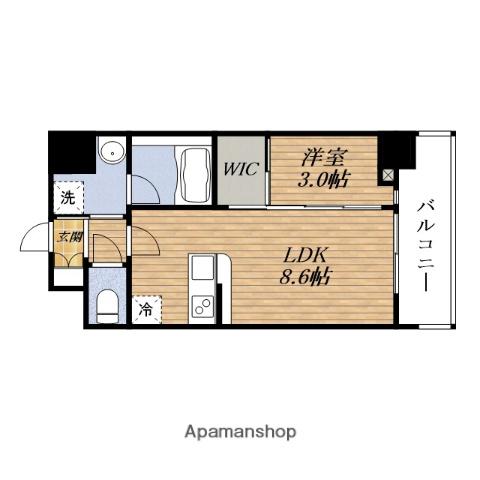 SERENITE新大阪グランデ シュッド(1LDK/3階)の間取り写真