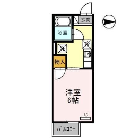 ジュネス阪本(1K/1階)の間取り写真