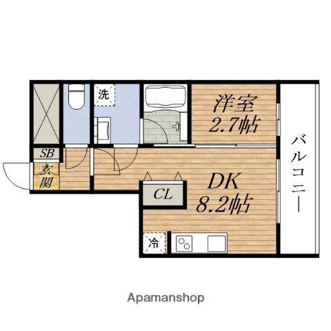 EL・SERENO新大阪北(1LDK/10階)の間取り写真