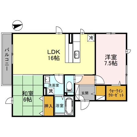 ライブリーヒルズ(2LDK/3階)の間取り写真