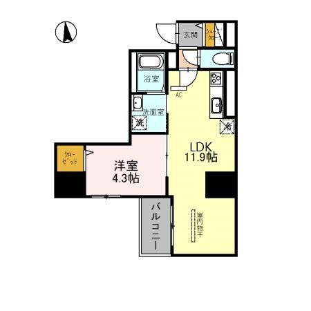 GRANPINO内淡路(1LDK/2階)の間取り写真