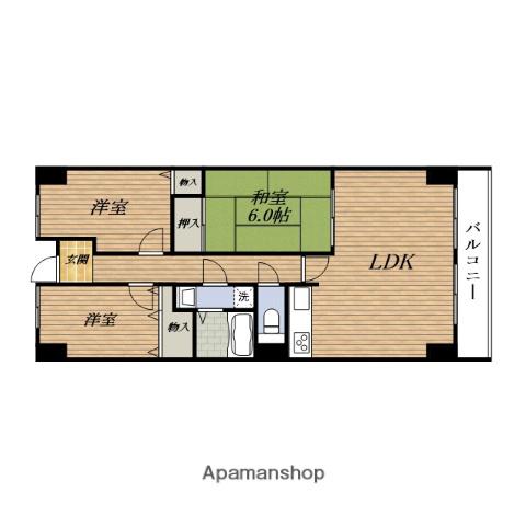 ロナ ハイアット(3LDK/3階)の間取り写真