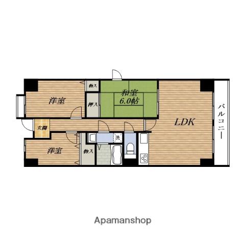 ロナ ハイアット(3LDK/7階)の間取り写真