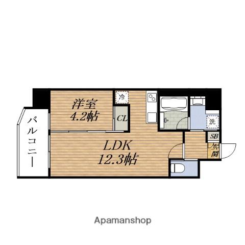 プレジオ西中島ASIAN(1LDK/12階)の間取り写真