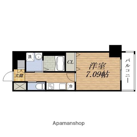 エメルミナ豊中岡町(1K/5階)の間取り写真