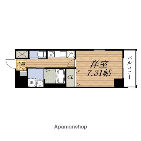 エメルミナ豊中岡町(1K/6階)の間取り写真
