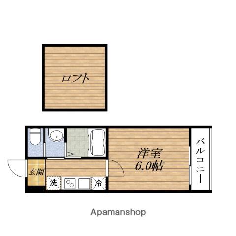ALPHA STAGE APMⅡ(1K/1階)の間取り写真