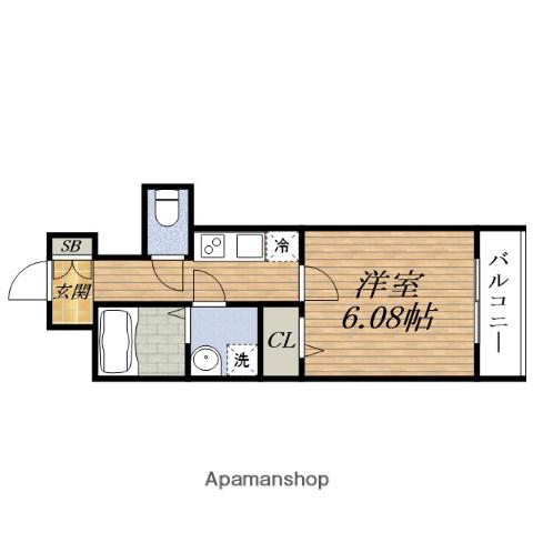 ARCA SHOJAKU(1K/7階)の間取り写真