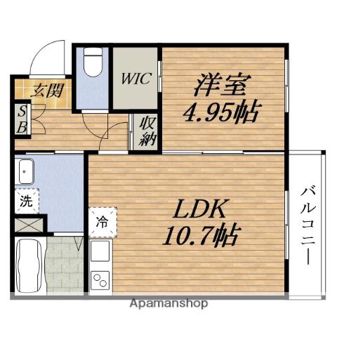 CEDAR HALL YAMADA ONE(1LDK/1階)の間取り写真