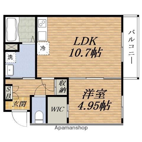 CEDAR HALL YAMADA ONE(1LDK/1階)の間取り写真