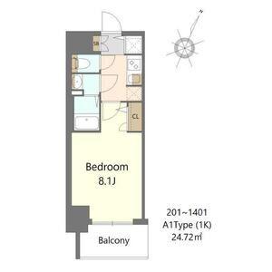 S-RESIDENCE大和田ALINE(1K/3階)の間取り写真