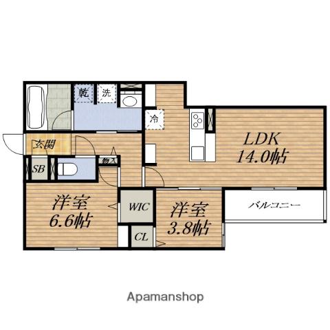 SPECIALE小松(2LDK/2階)の間取り写真