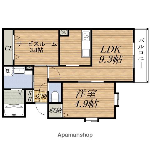 プレシャス神崎川(2LDK/1階)の間取り写真