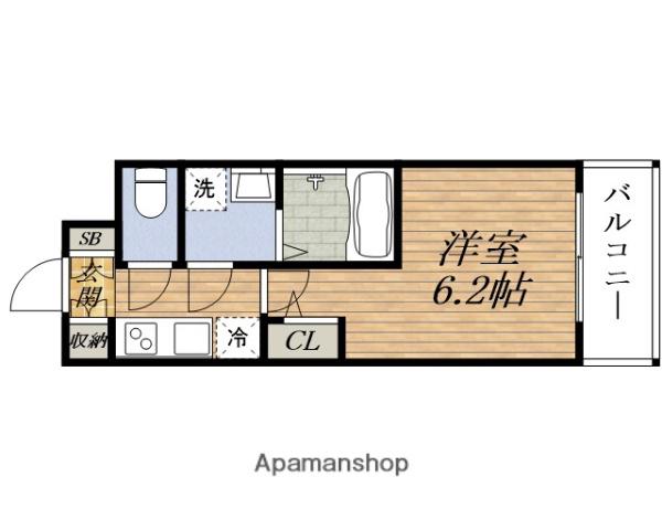 ESTEM COURT新大阪XVIパルス(1K/3階)の間取り写真