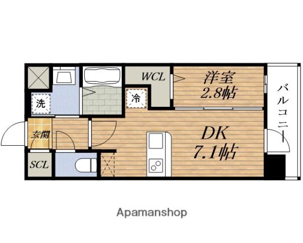 エステムコート新大阪XVIパルス(1DK/8階)の間取り写真