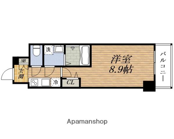 ファーストフィオーレ北大阪リアン(1K/11階)の間取り写真