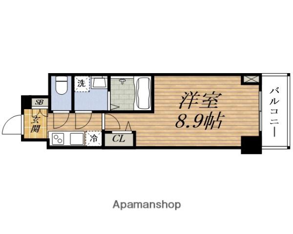 ファーストフィオーレ北大阪リアン(1K/2階)の間取り写真