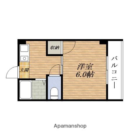 メゾン土井(1K/2階)の間取り写真