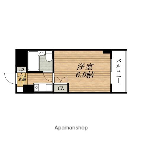 オラシオン山手(1K/1階)の間取り写真