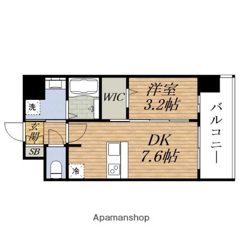 プレサンス東淀川駅前プローシェ(1DK/4階)の間取り写真