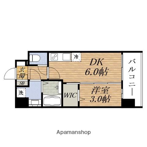 プレサンス東淀川駅前プローシェ(1DK/7階)の間取り写真