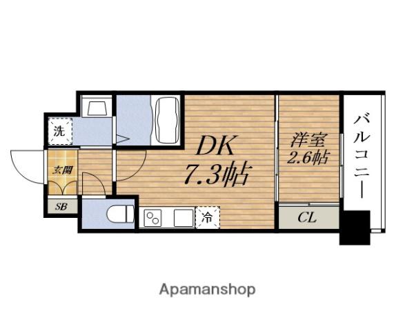 COMFORIA LIV淡路(1DK/7階)の間取り写真