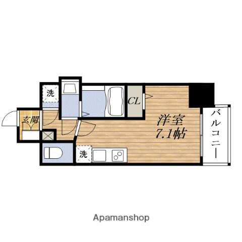 ファーストフィオーレ大阪ウエストウェルビング(ワンルーム/3階)の間取り写真